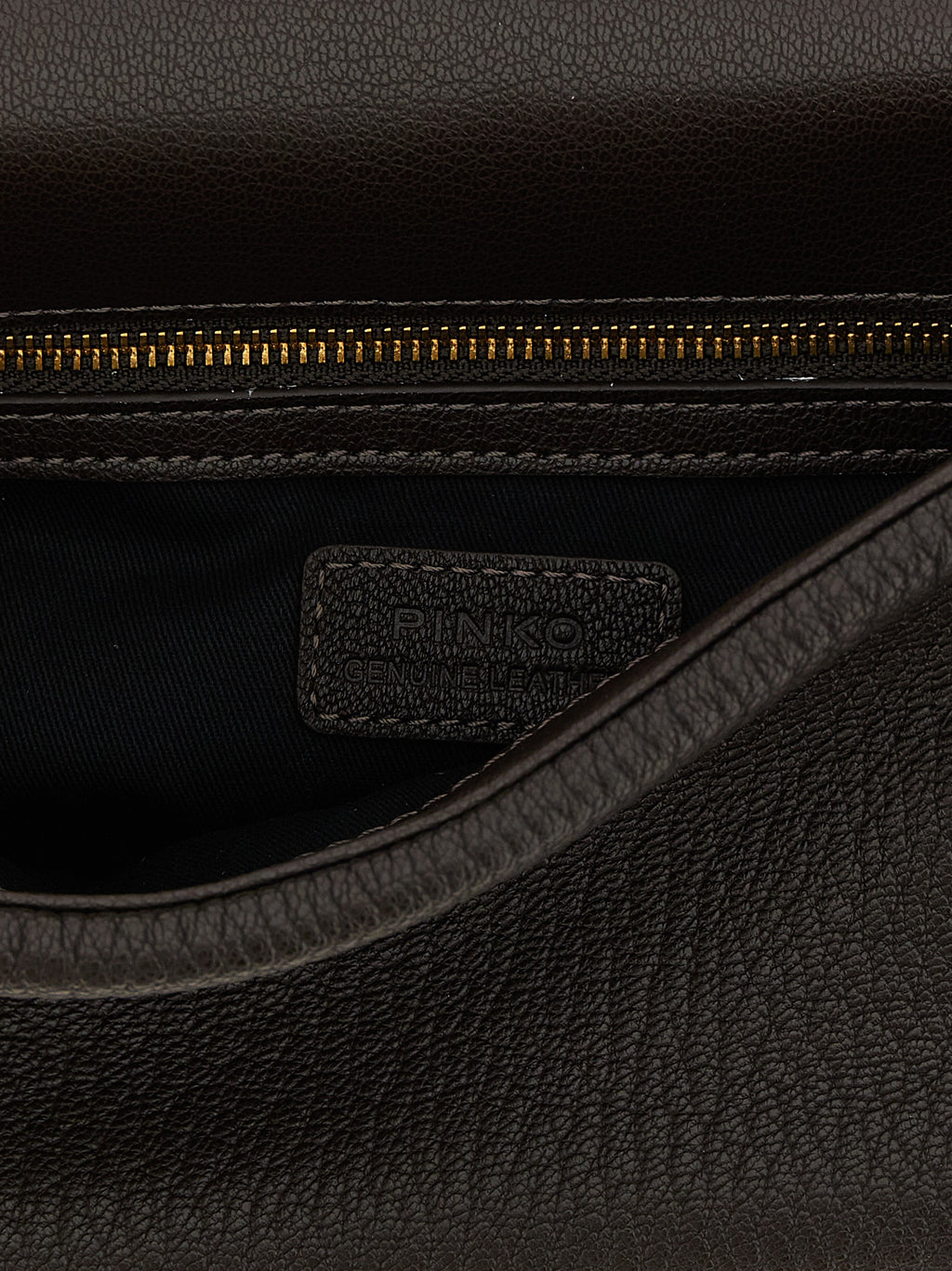 PINKO Bruine Lamsleren Crossbodytas