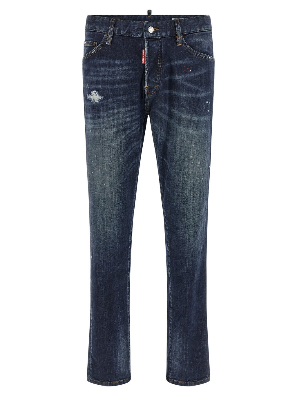Dsquared² Blue Cotton Straight-Leg Jeans