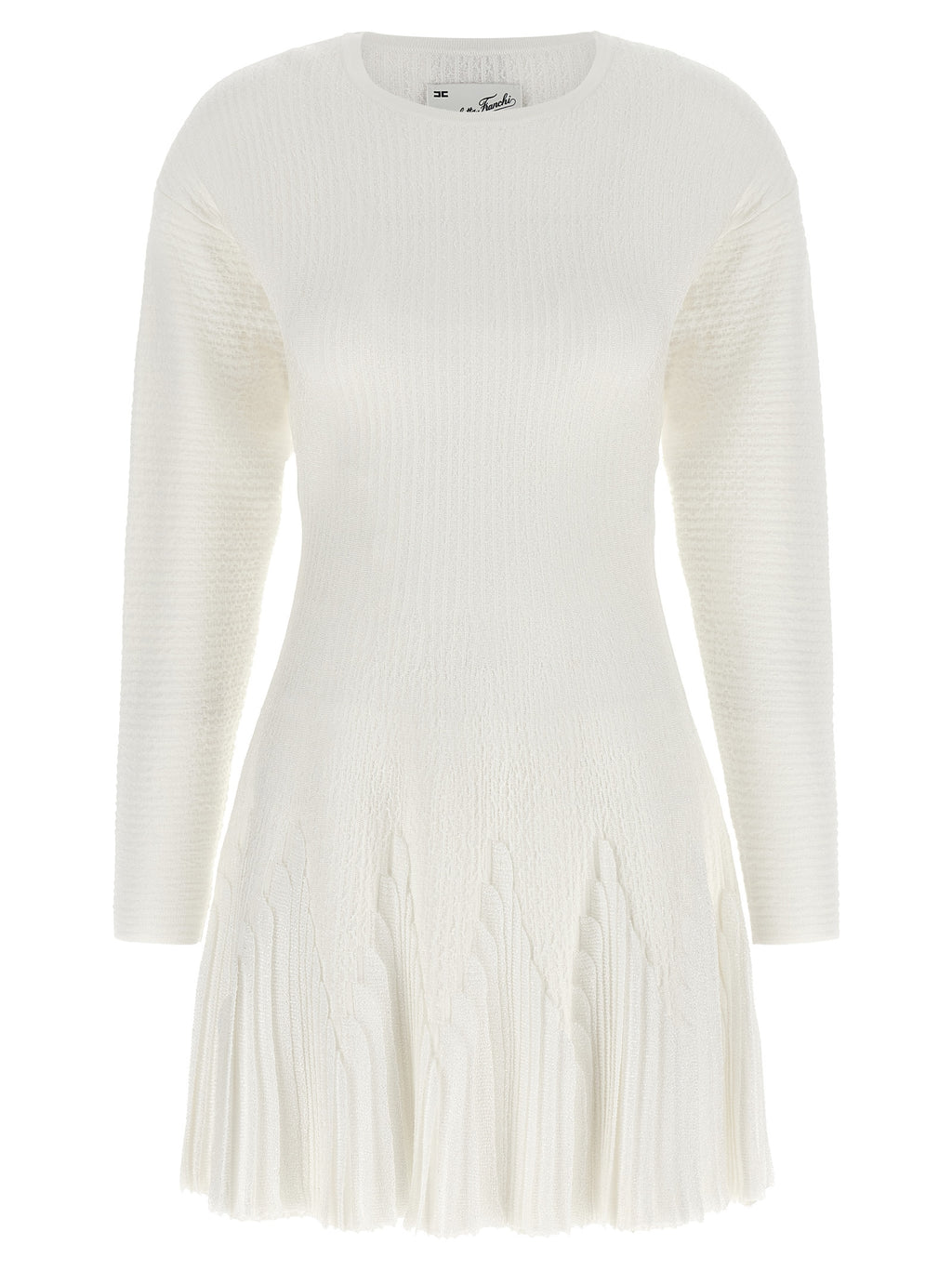 Elisabetta Franchi White Viscose Short Dress