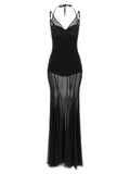 Elisabetta Franchi Black Polyamide Long Dress