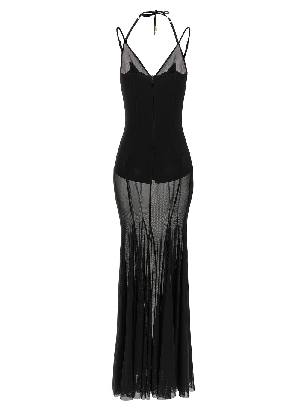 Elisabetta Franchi Black Polyamide Long Dress
