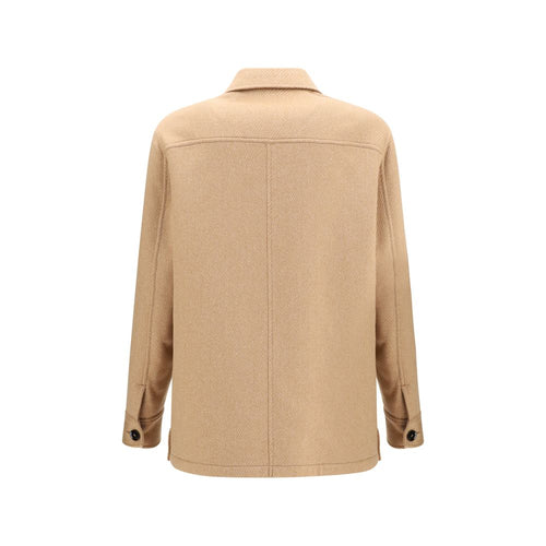 Brioni Beige Cashmere Leather Jacket