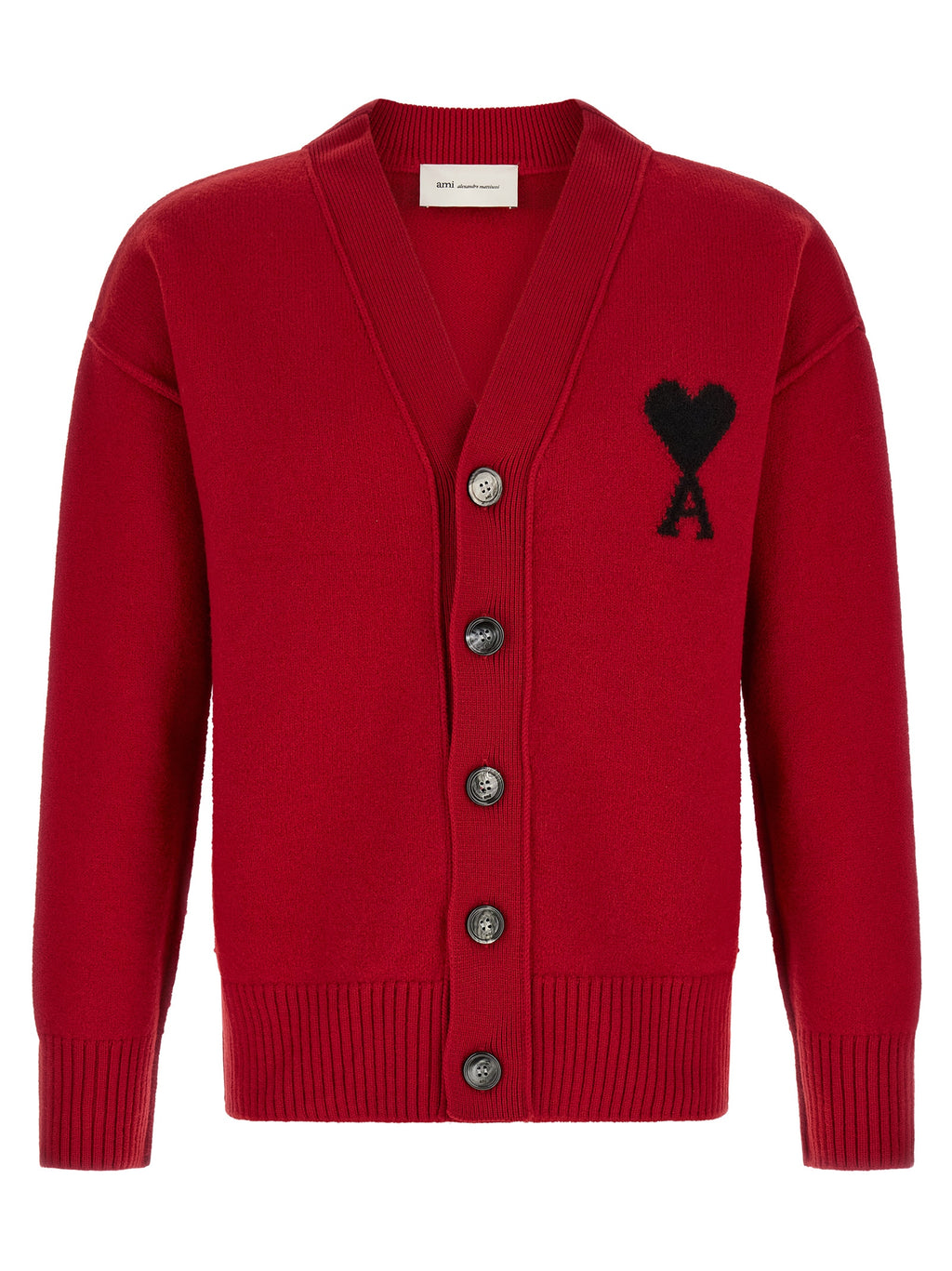 Ami Paris Multicolor Wool Cardigan