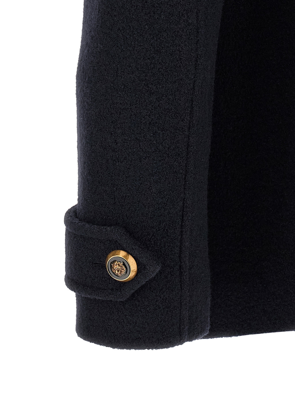 Balmain Blauwe Jas van Scheerwol