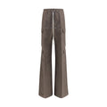 Rick Owens Gray Ramie Cargo Pants