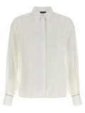 Peserico White Cotton Blouse