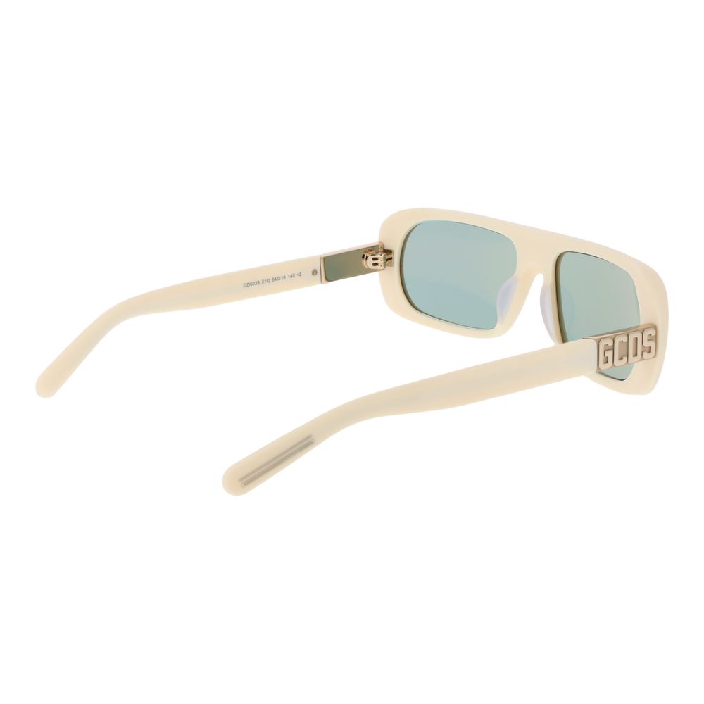 GCDS Sonnenbrille aus Cremefarbenem Acetat