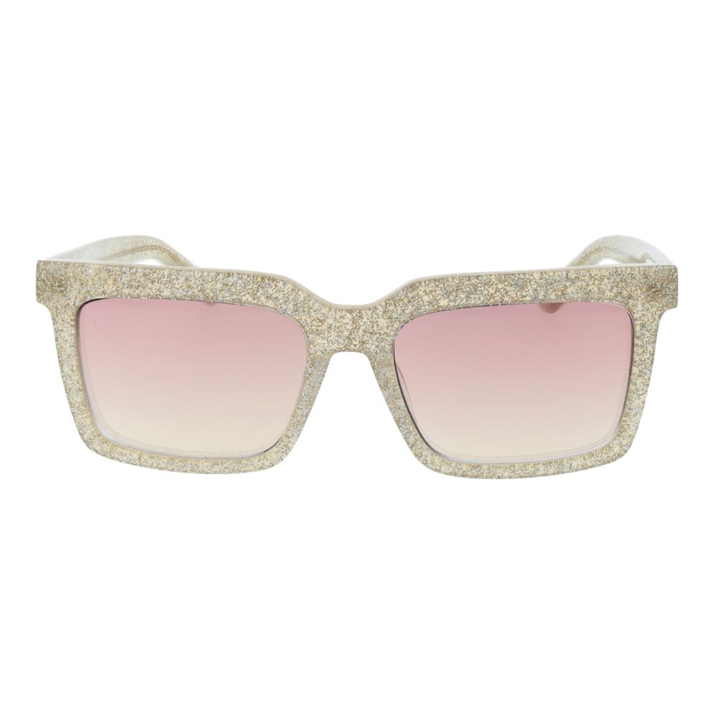 GCDS Goldene Sonnenbrille aus Acetat