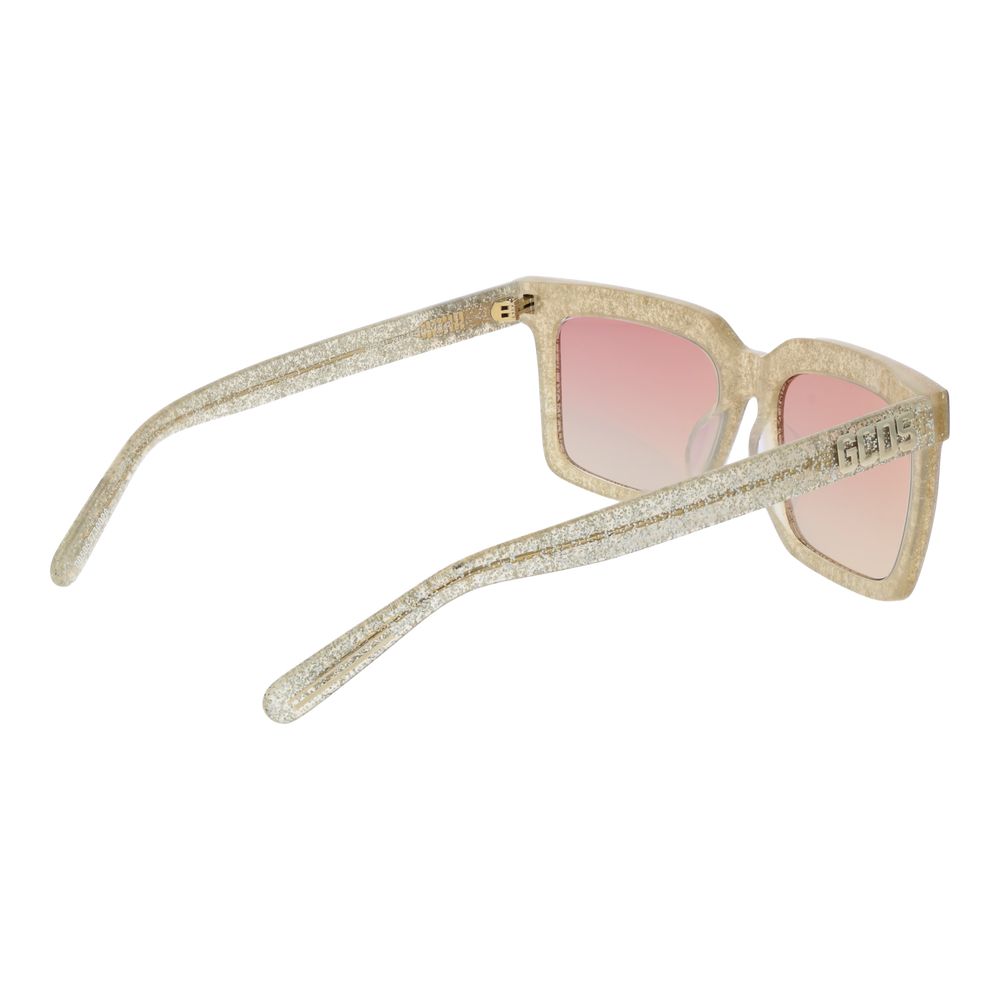 GCDS Goldene Sonnenbrille aus Acetat
