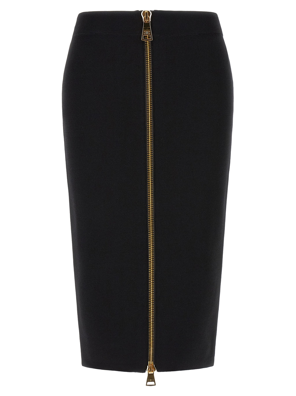 Elisabetta Franchi Black Viscose Midi Skirt
