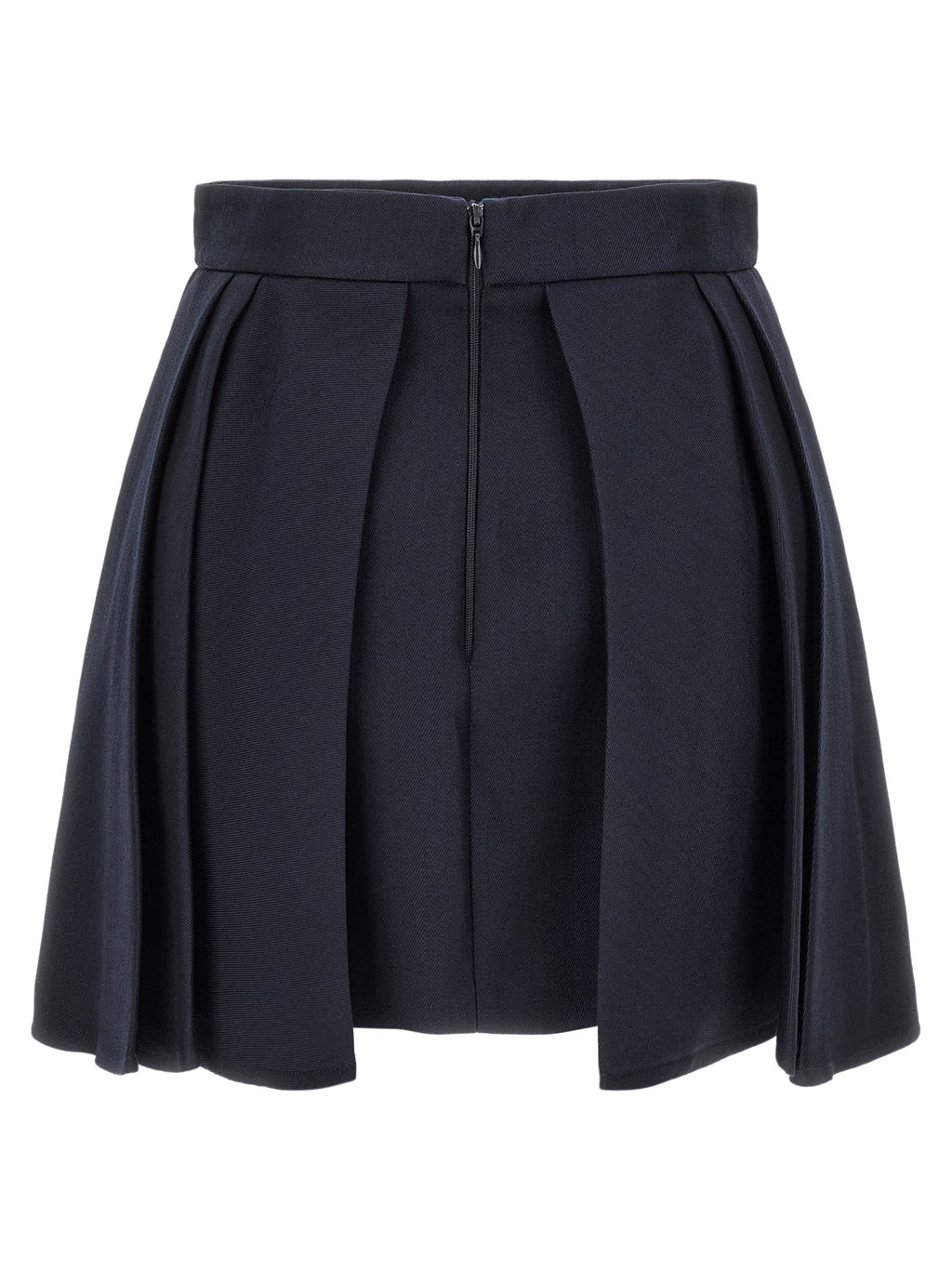 Elisabetta Franchi Blue Virgin Wool Long Skirt