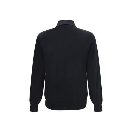 Brunello Cucinelli Black Cotton Long Sleeve T-Shirt
