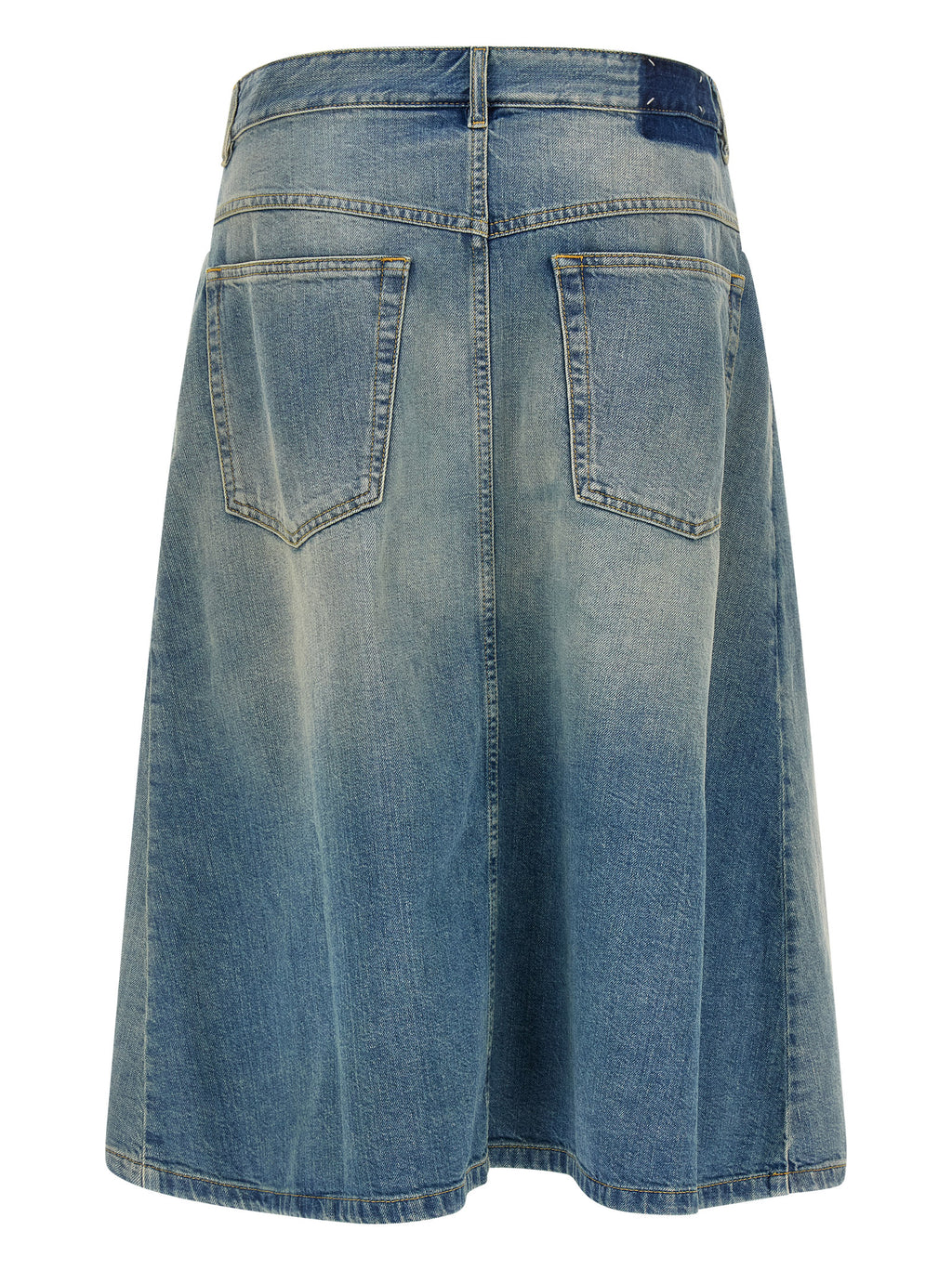 Maison Margiela Blauer Baumwoll-Midi-Rock