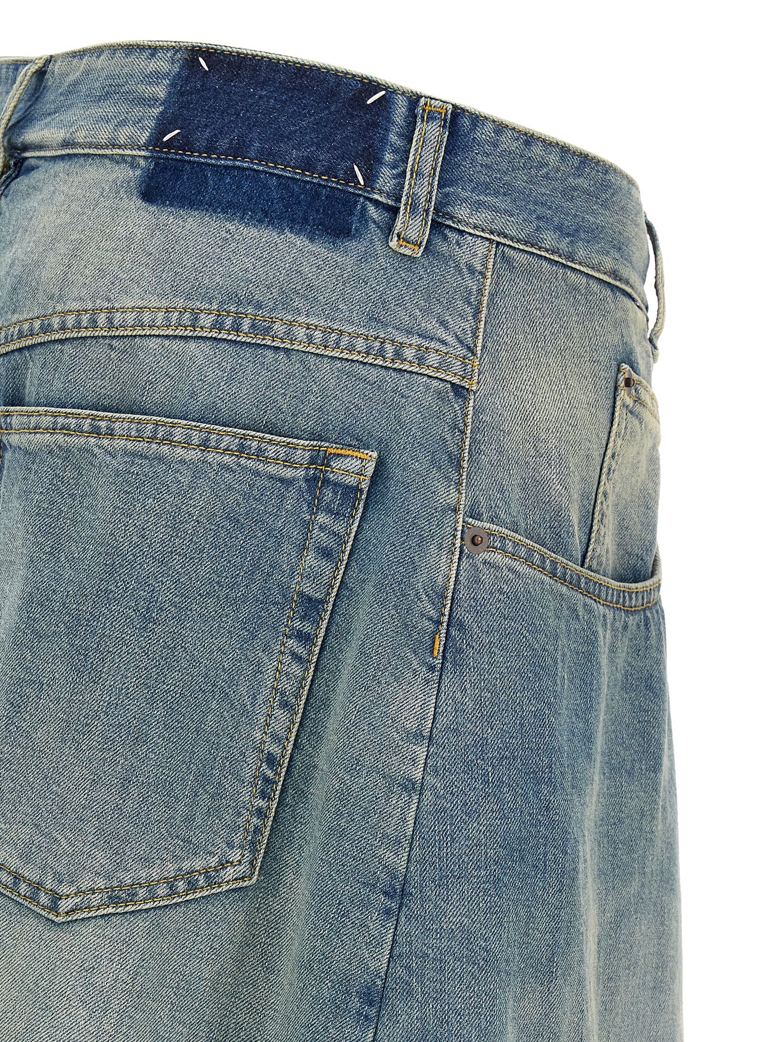 Maison Margiela Blauer Baumwoll-Midi-Rock