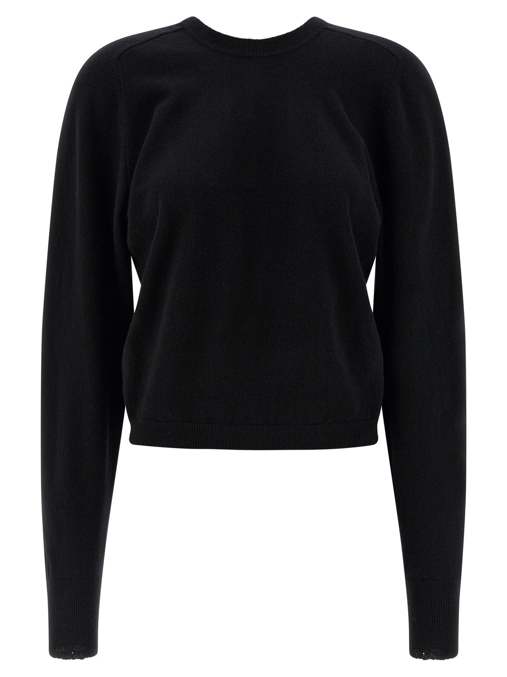 Maison Margiela Schwarze Strickjacke aus Schurwolle