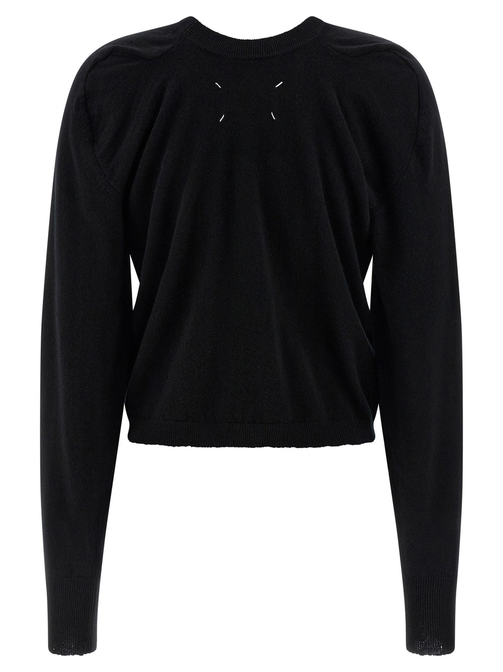 Maison Margiela Schwarze Strickjacke aus Schurwolle