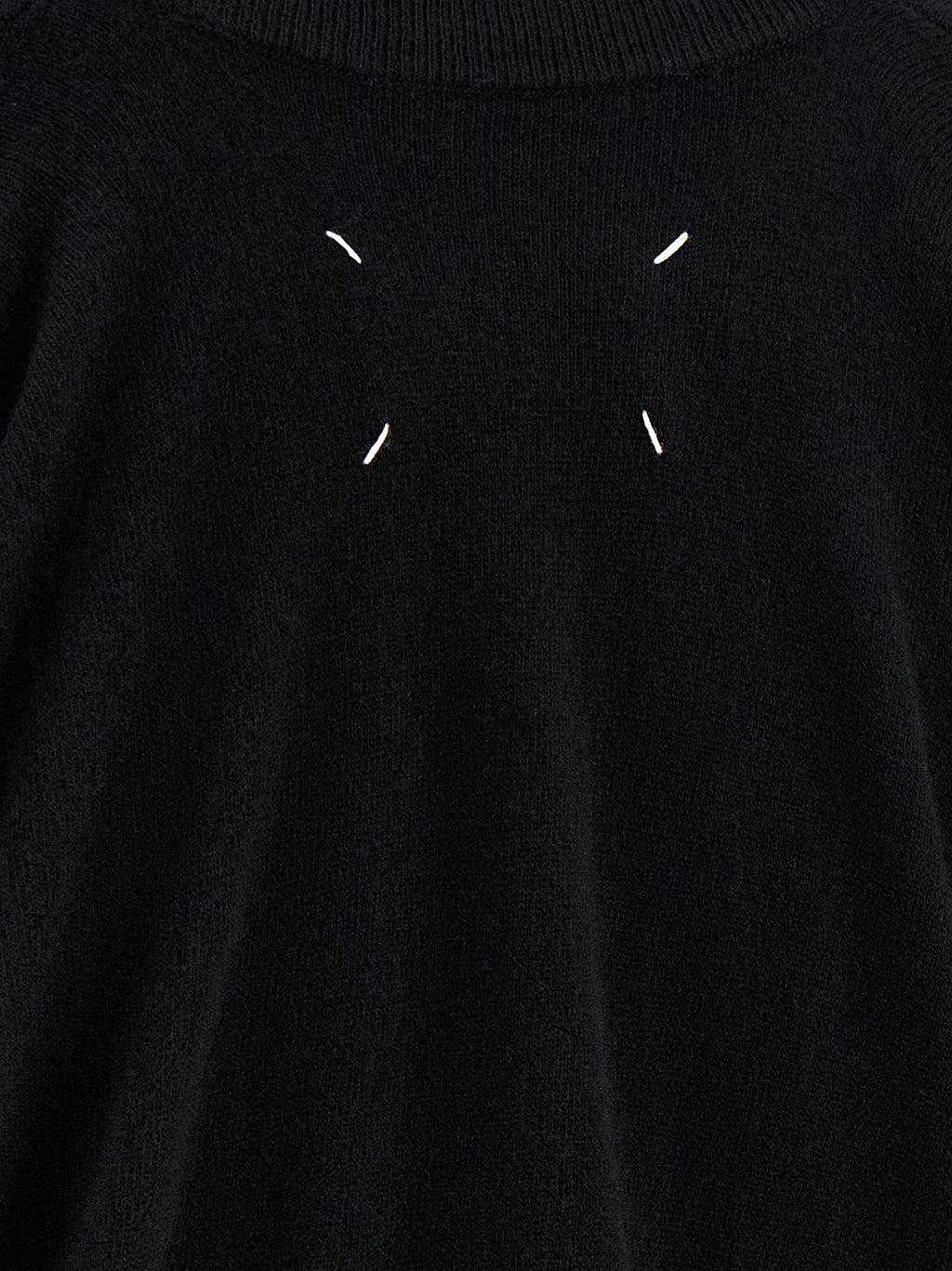 Maison Margiela Schwarze Strickjacke aus Schurwolle