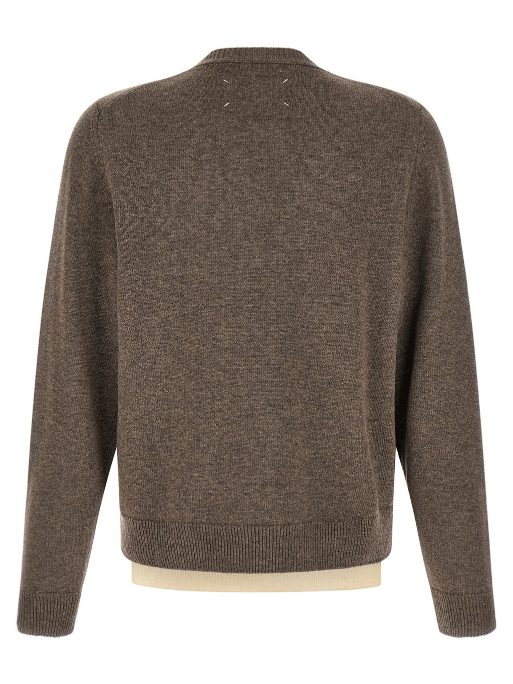 Maison Margiela Brown Virgin Wool Cardigan