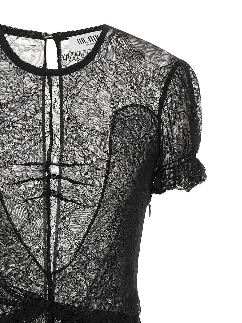 The Attico Black Polyamide Short Dress