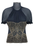 The Attico Blue Silk Tank Tops