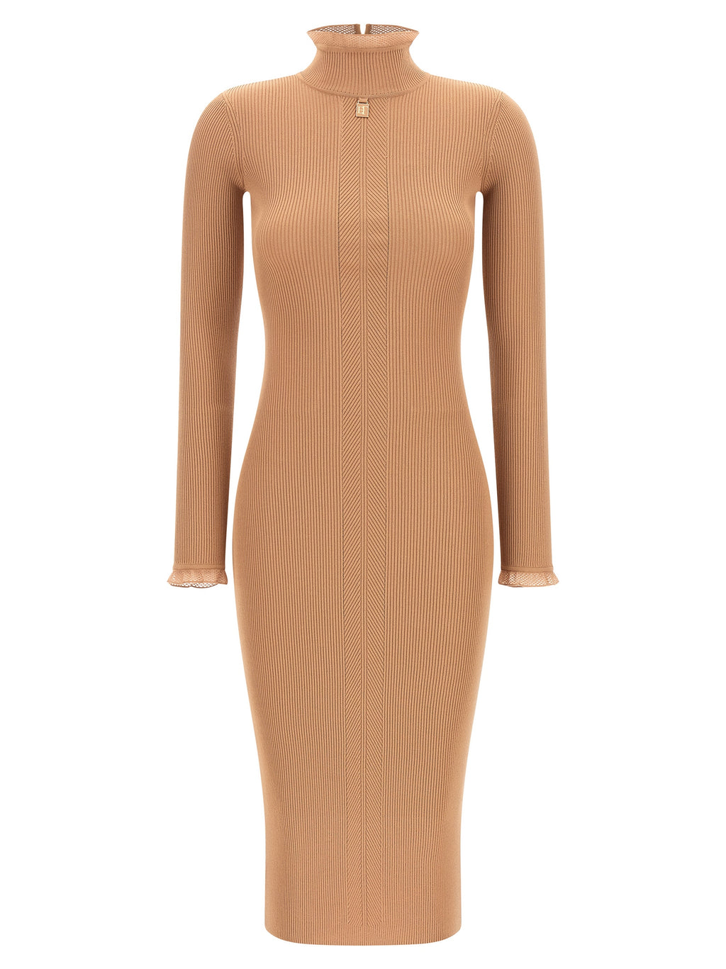 Elisabetta Franchi Beige Viscose Midi Dress