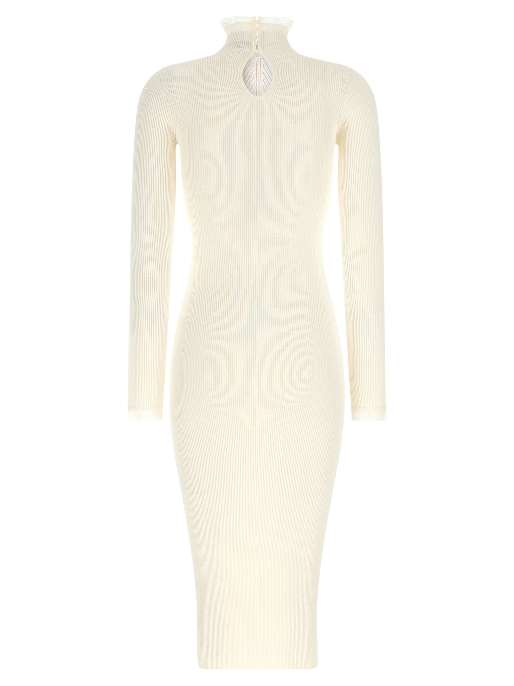 Elisabetta Franchi White Viscose Midi Dress