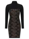 Elisabetta Franchi Black Viscose Short Dress