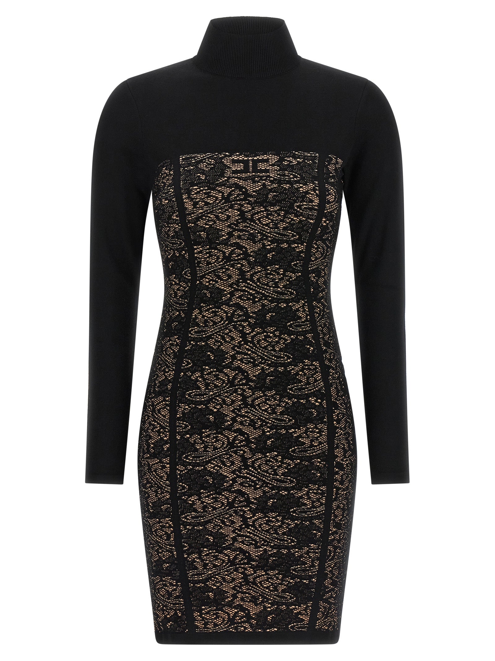 Elisabetta Franchi Black Viscose Short Dress