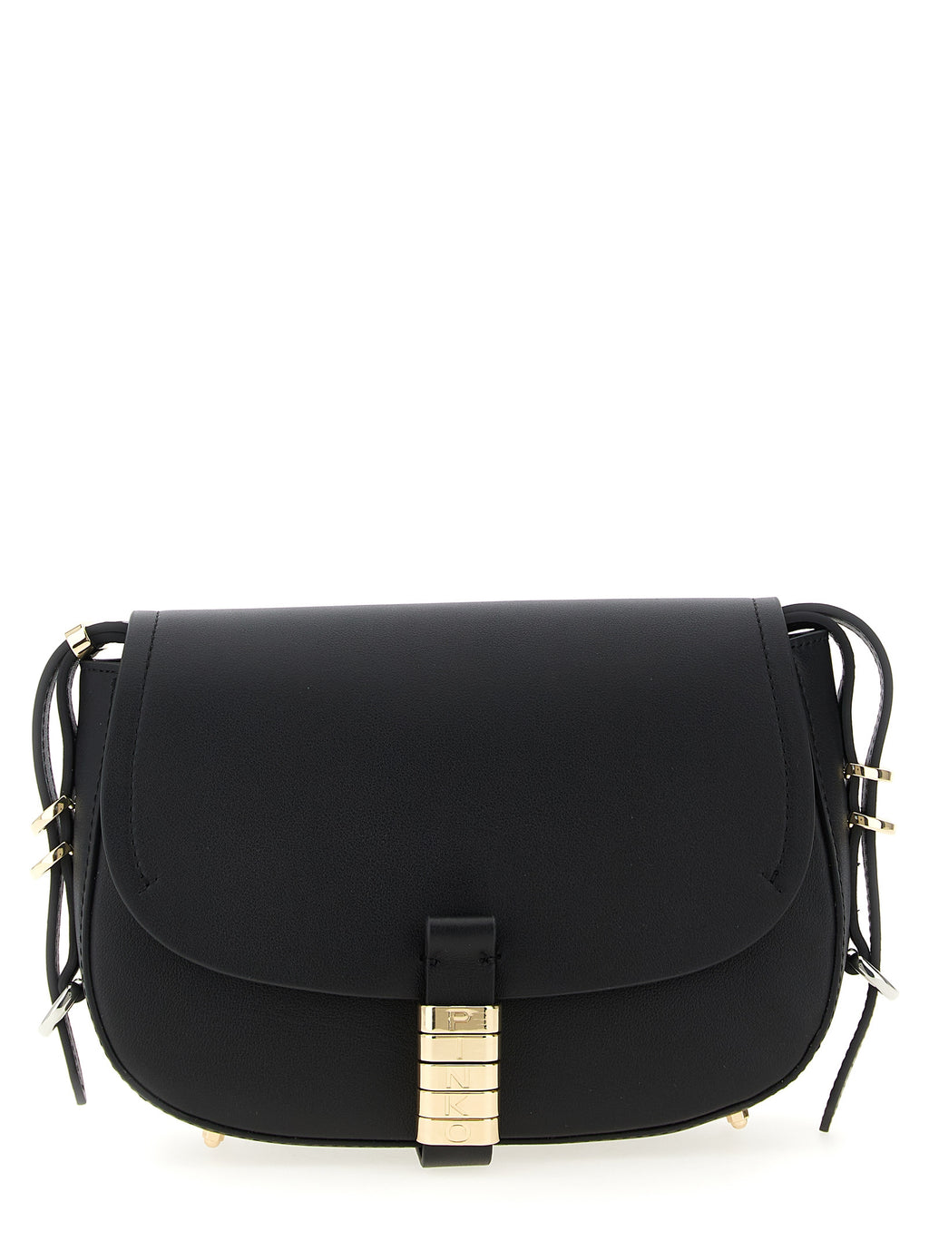 PINKO Black Calfskin Crossbody Bag