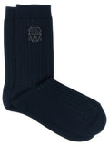 Brunello Cucinelli Blue Cotton Socks