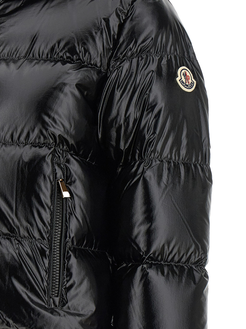 Moncler Black Polyamide Full-Length Jacket
