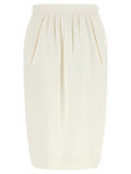 Stella McCartney White Polyester Midi Skirt