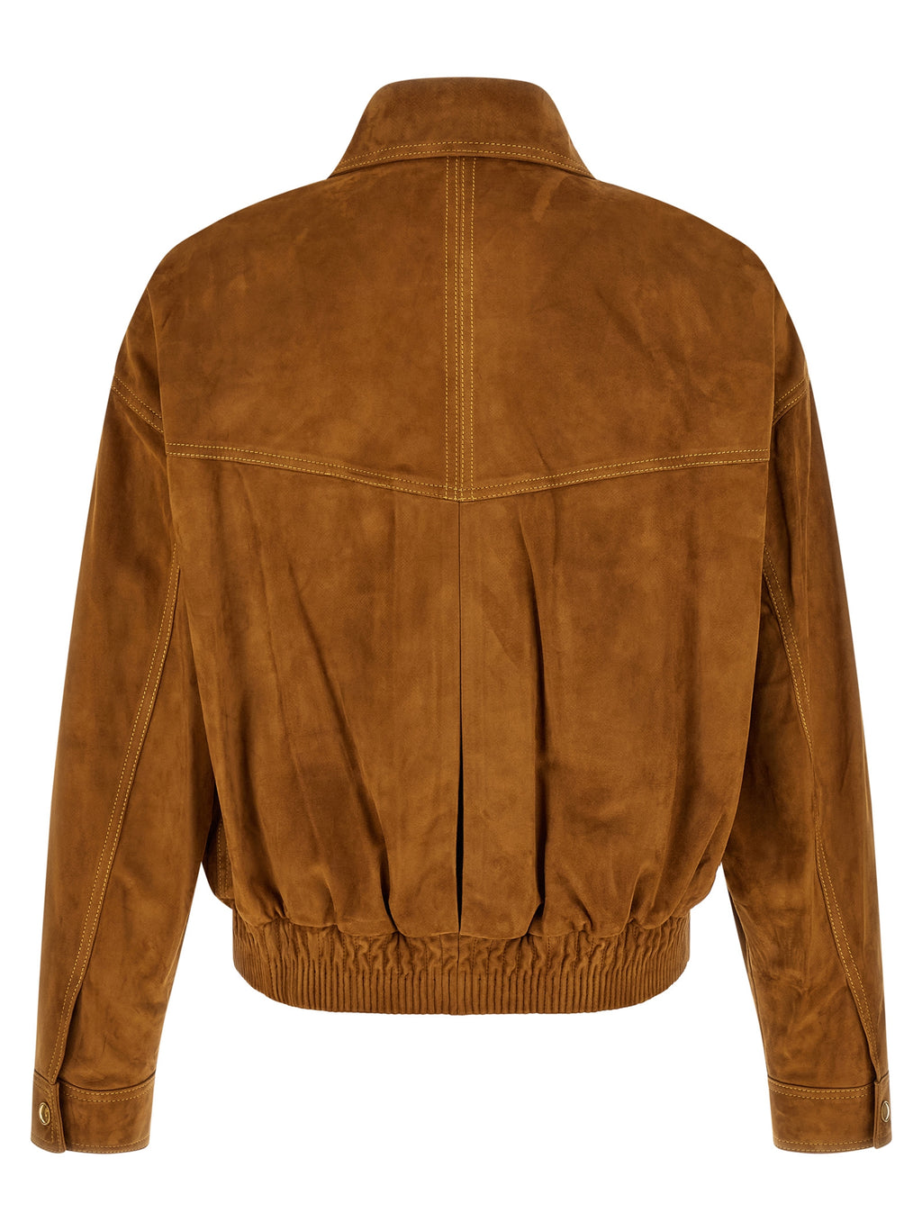 Versace Brown Lamb Leather Leather Jacket