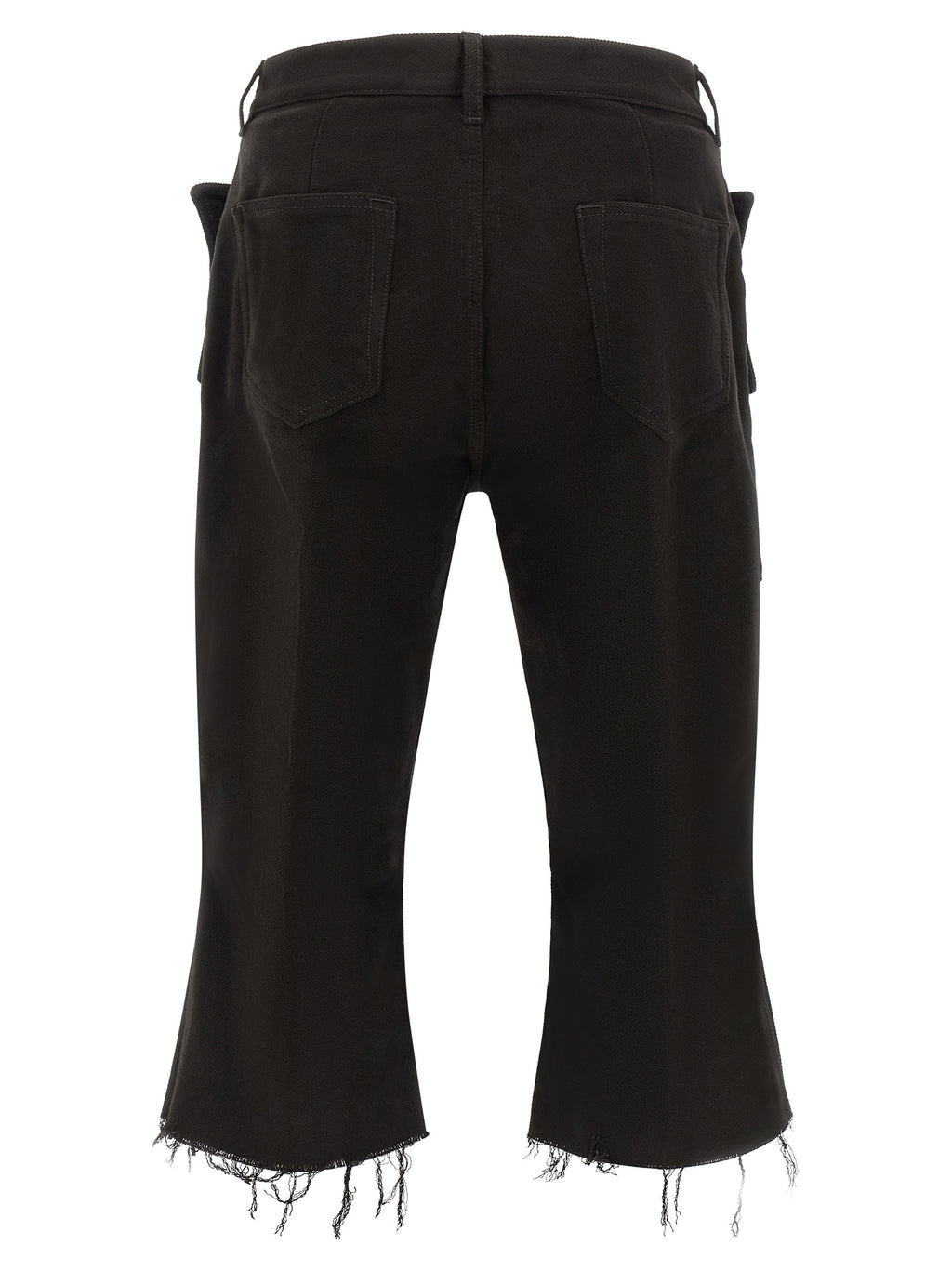 Rick Owens Black Cotton Cargo Pants