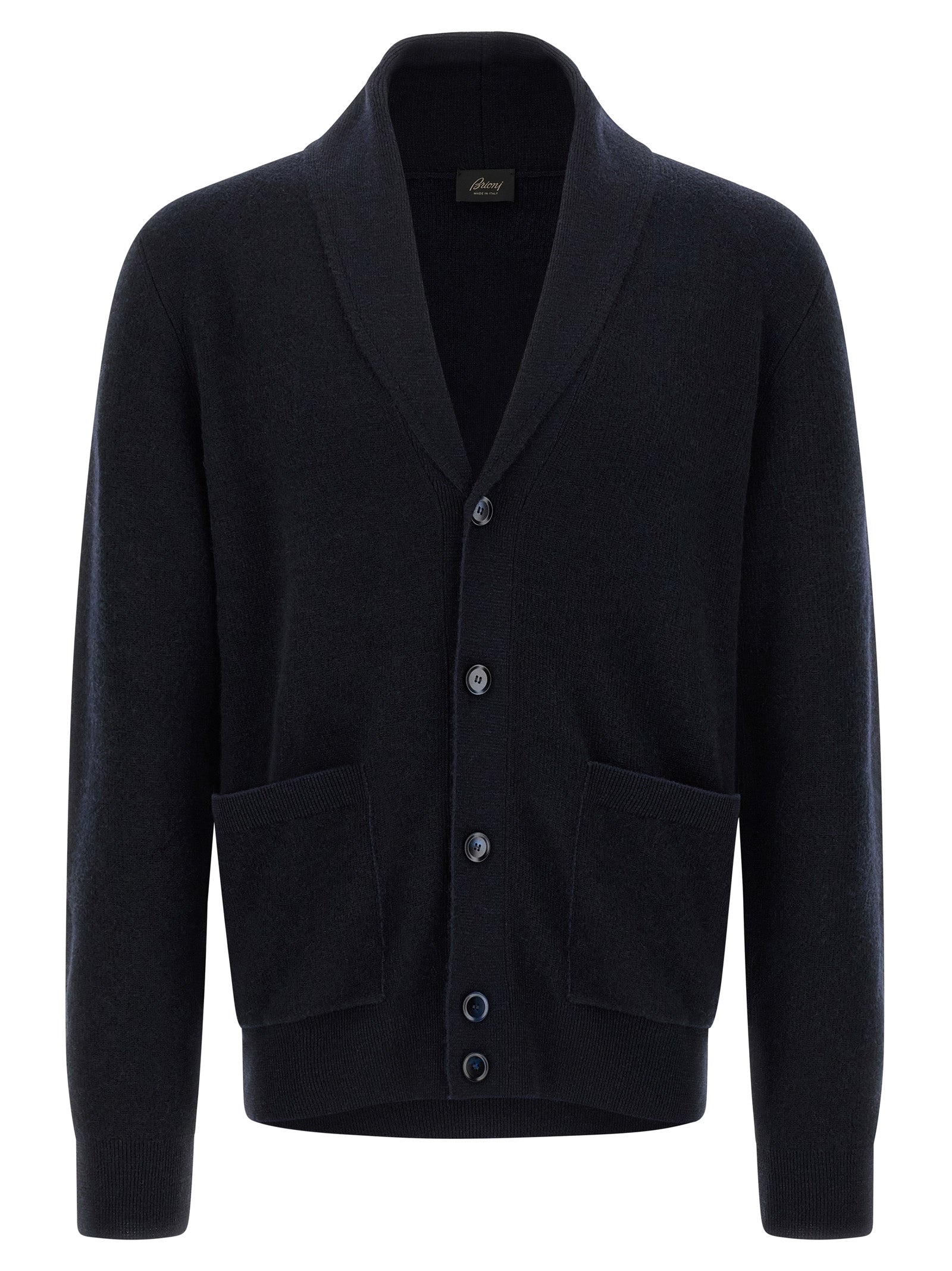 Brioni Blue Cashmere Cardigan