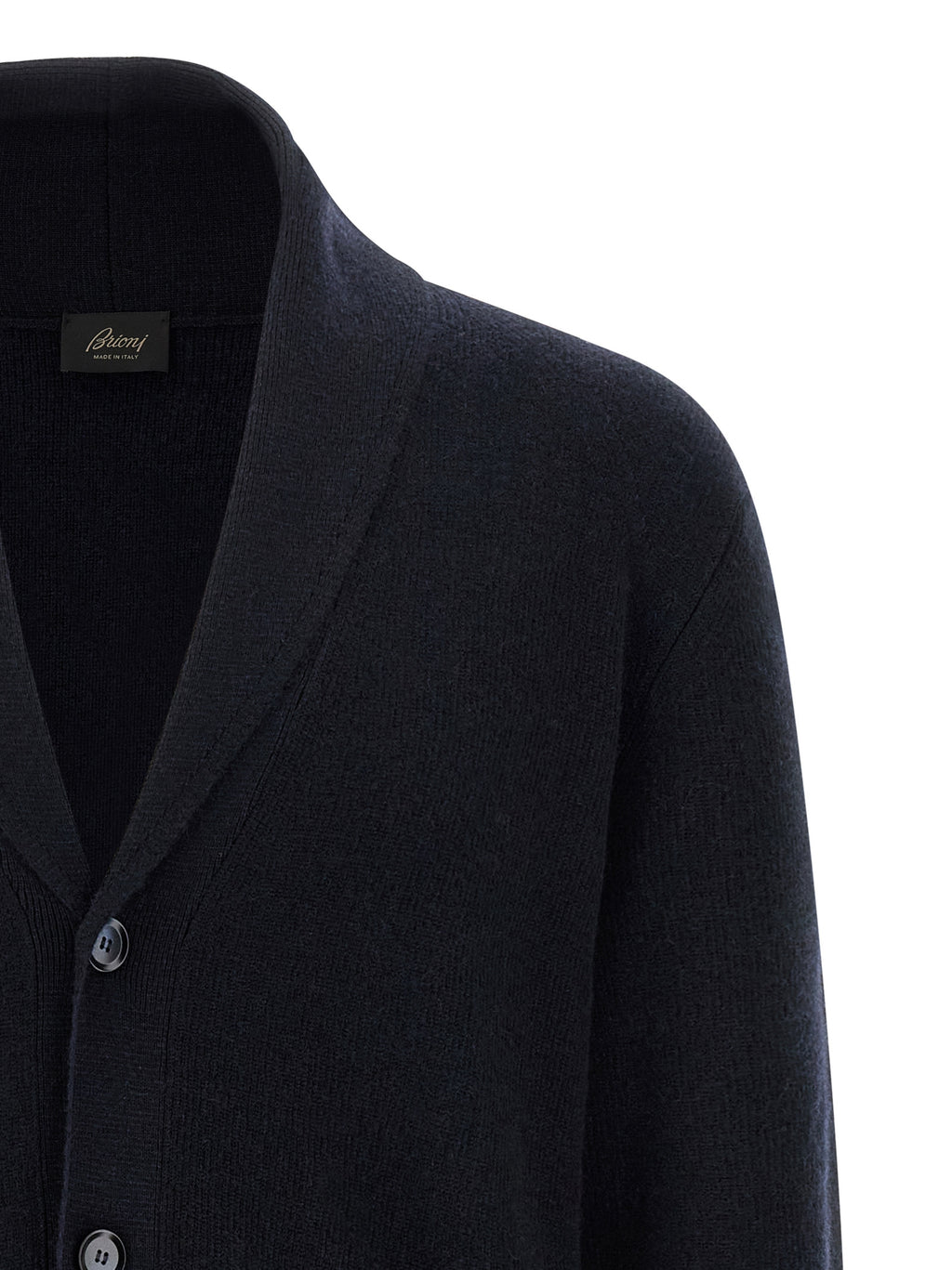 Brioni Blue Cashmere Cardigan