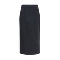 Dolce & Gabbana Black Wool Oves Aries Long Skirt