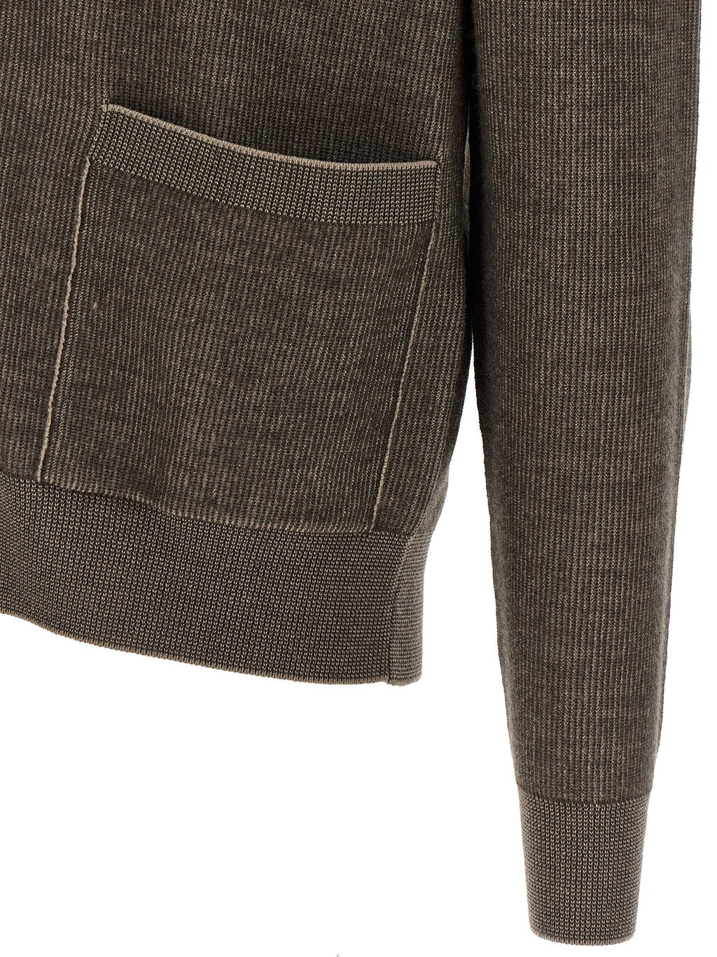 Brioni Brown Cashmere Cardigan