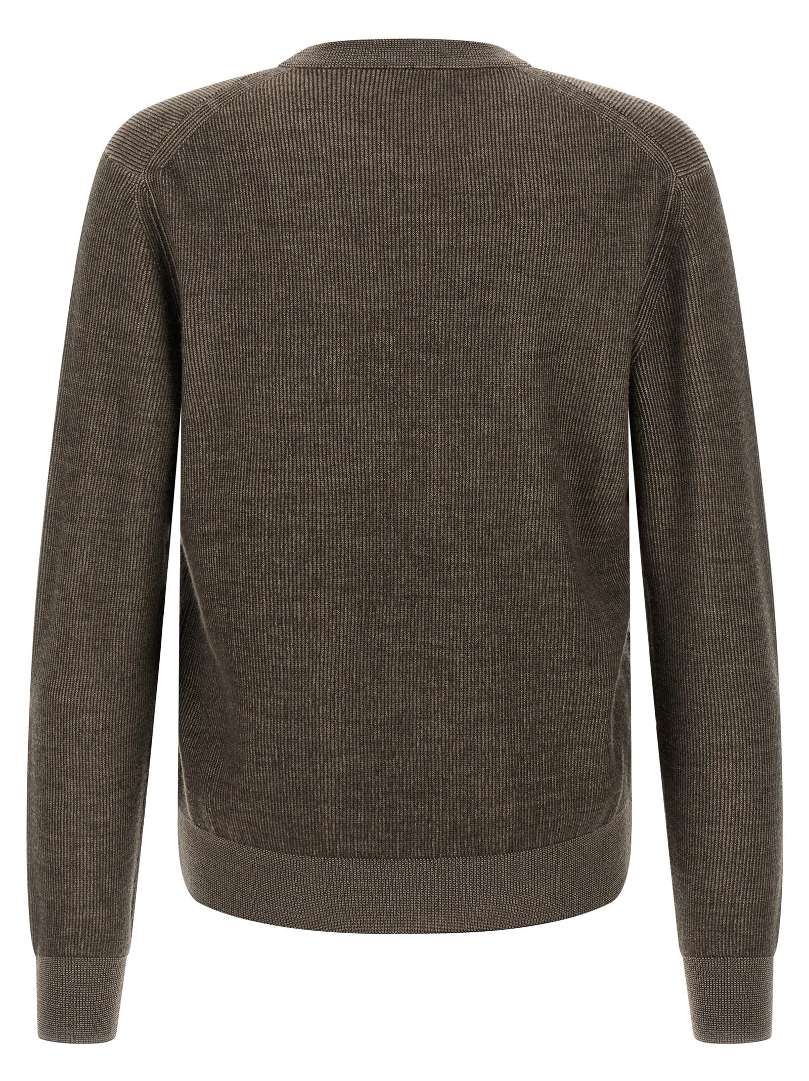 Brioni Brown Cashmere Cardigan