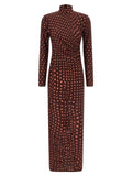 Stella McCartney Bordeaux Polyamide Long Dress