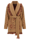 Alanui Beige Cashmere Cardigan
