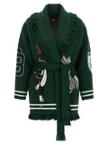 Alanui Bicolor Virgin Wool Cardigan