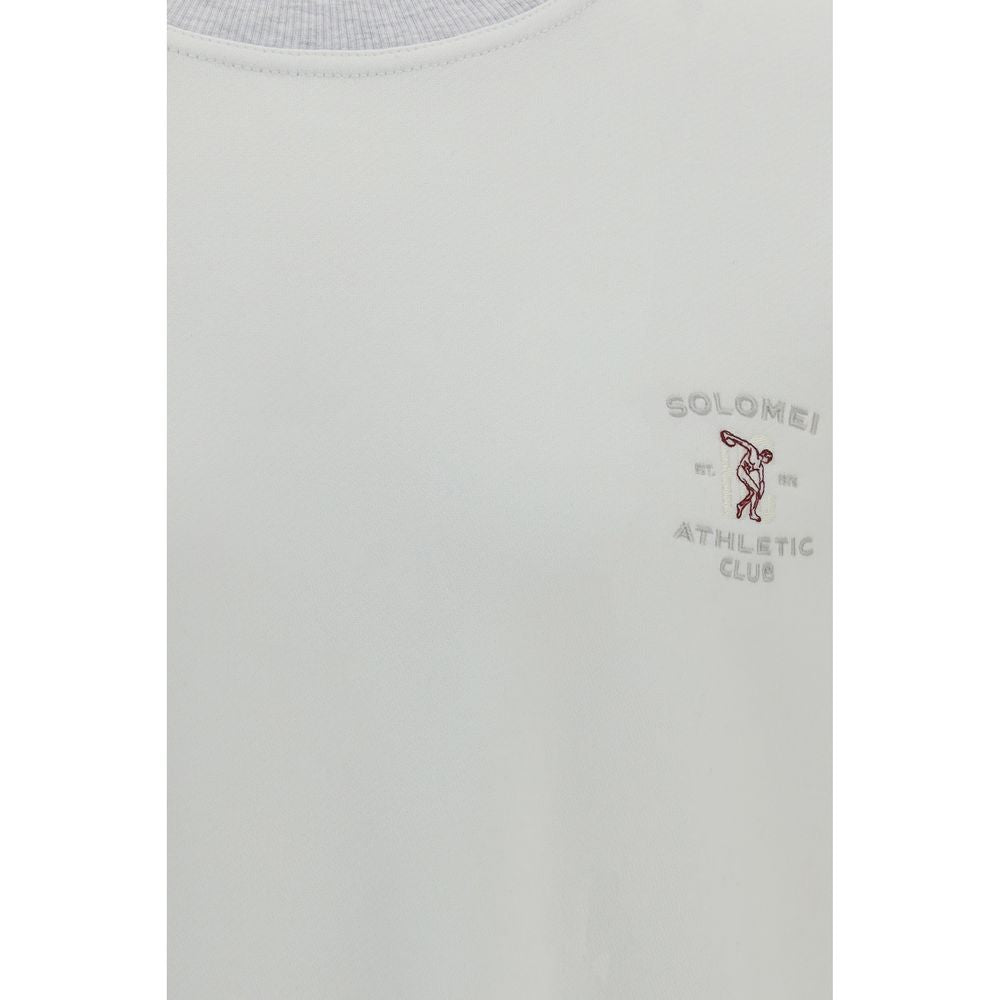 Brunello Cucinelli White Cotton Sweatshirt