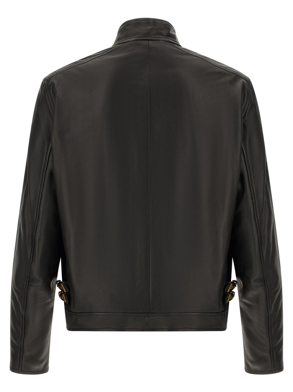 Versace Black Lamb Leather Leather Jacket