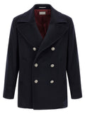 Brunello Cucinelli Blue Virgin Wool Coat