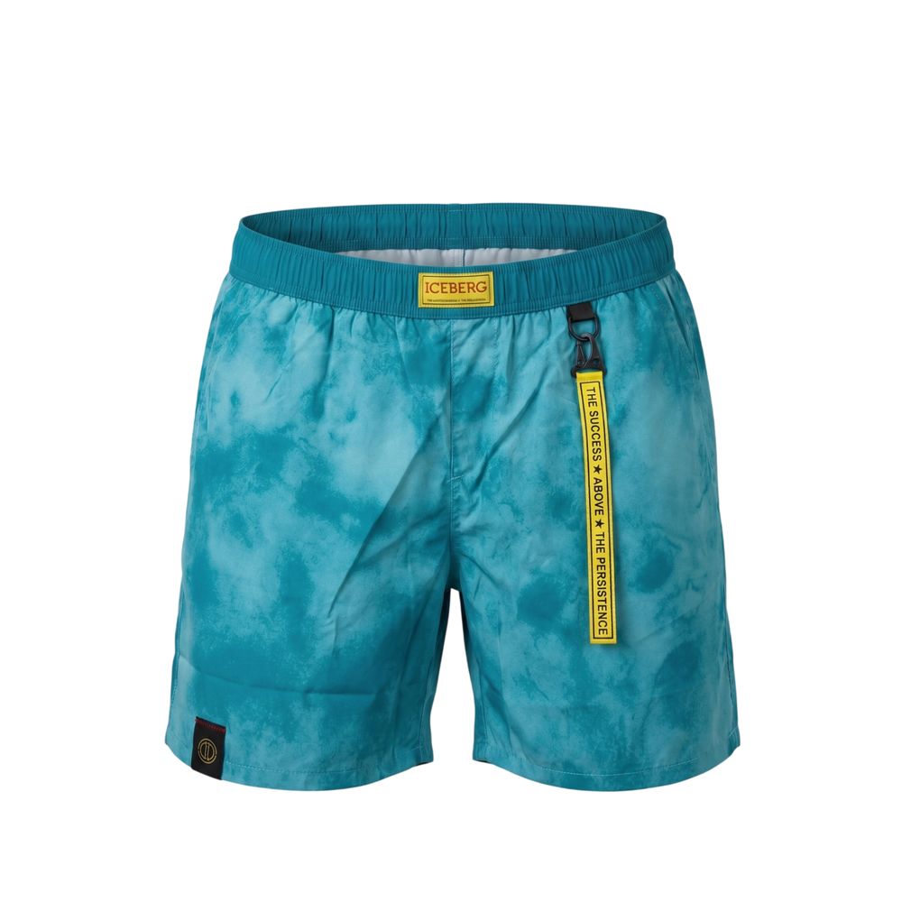 Iceberg Hellblaue Polyester Herren-Badeshorts