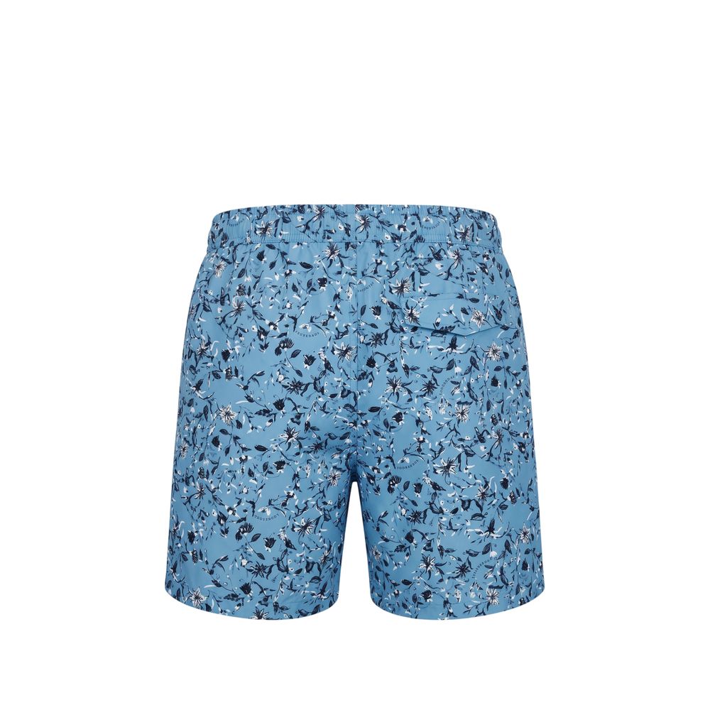 Trussardi Beachwear Hellblaue Polyester Herren Badeshorts