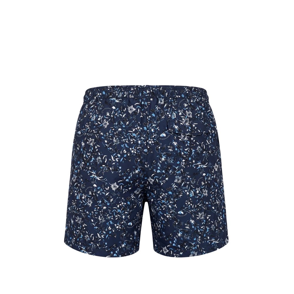 Trussardi Beachwear Blaue Polyester Herren Badeshorts