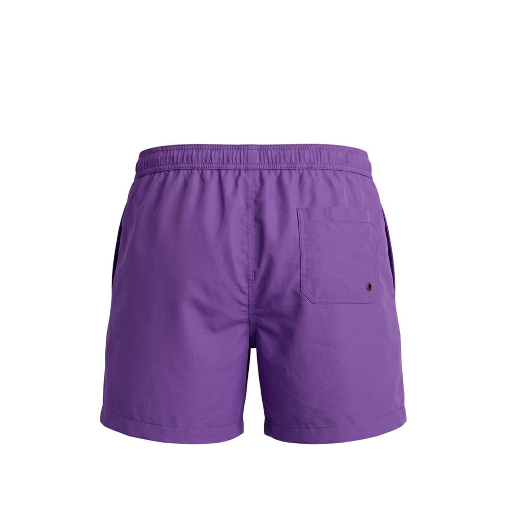 Trussardi Beachwear Lila Polyester Herren Badeshort