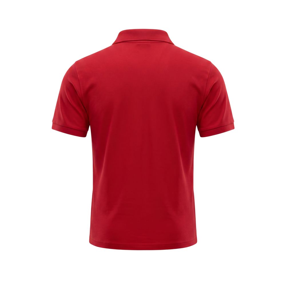 Trussardi Beachwear Rotes Baumwoll-Poloshirt für Männer